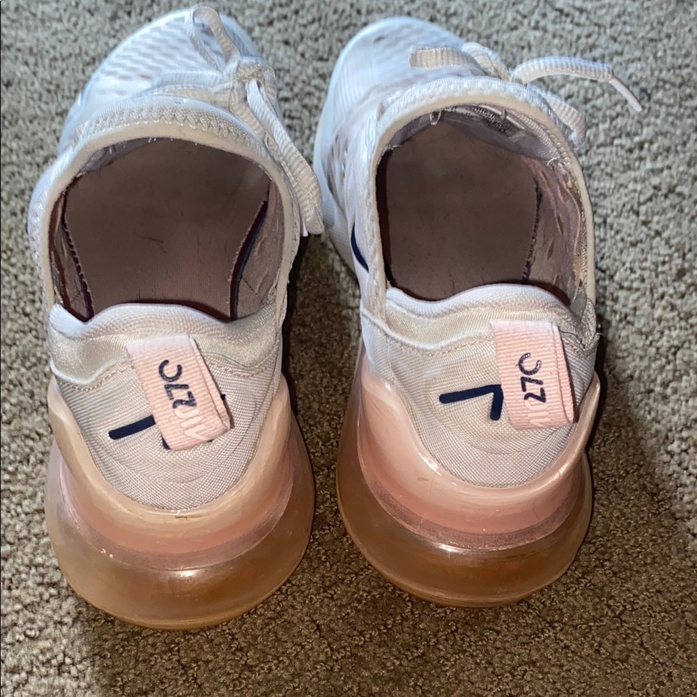Nike Air Max 270 Light Pink and White Shoes